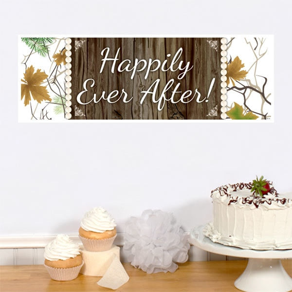 Camouflage Wedding Party Tiny Banner, 8.5x11 Printable PDF Digital Download by Birthday Direct
