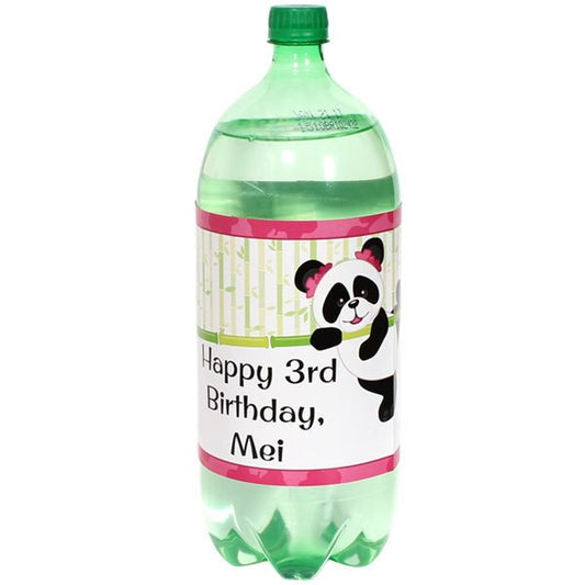 Birthday Direct's Little Panda Party Custom Bottle Labels