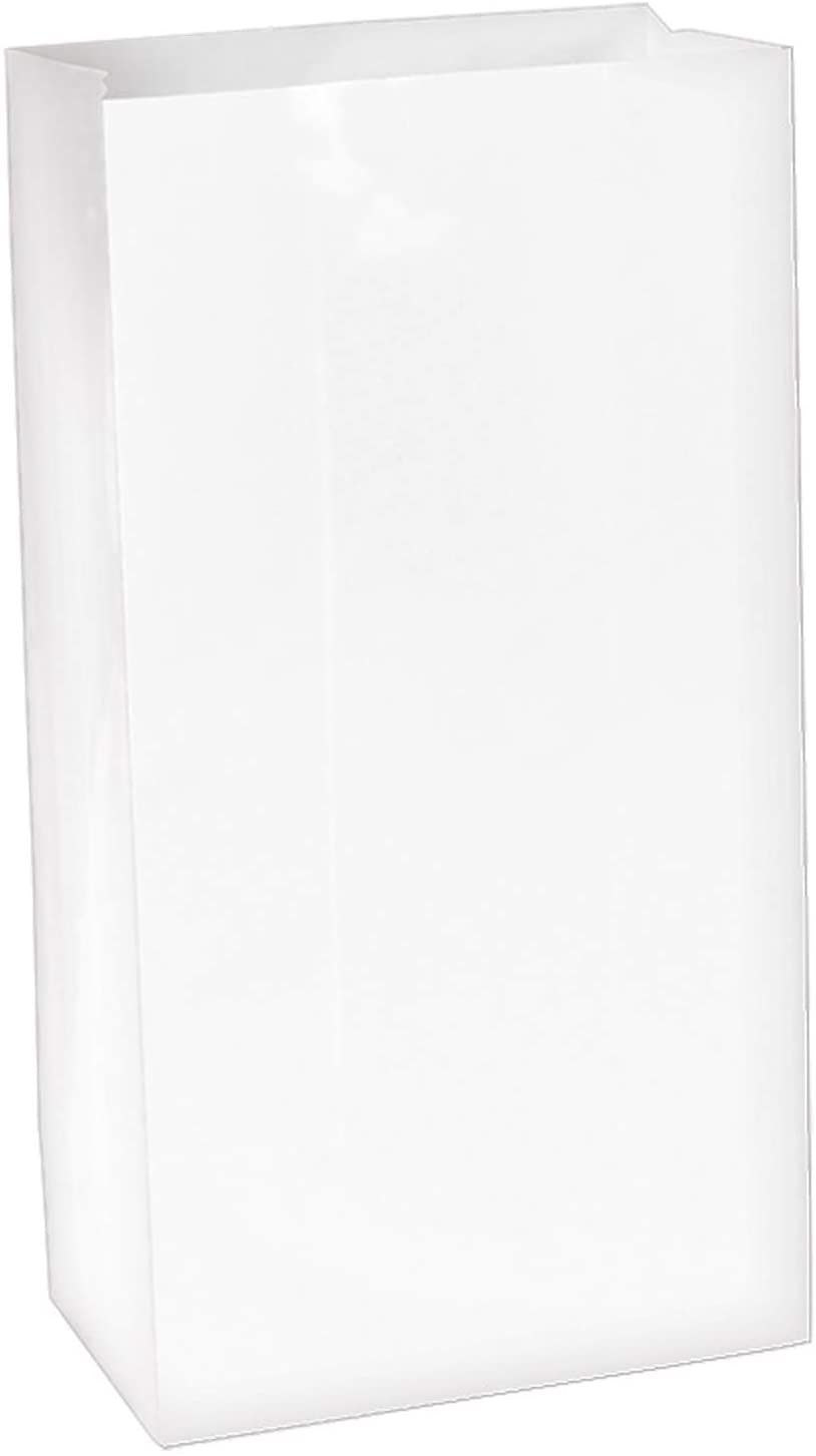 White Mini Paper Treat Bags, 6.5 inch, set of 12