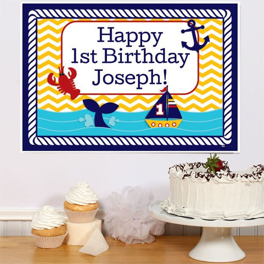 Birthday Direct's Ahoy Matey 1st Birthday Custom Sign
