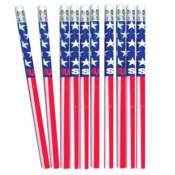 Patriotic Pencils, favors, set of 12
