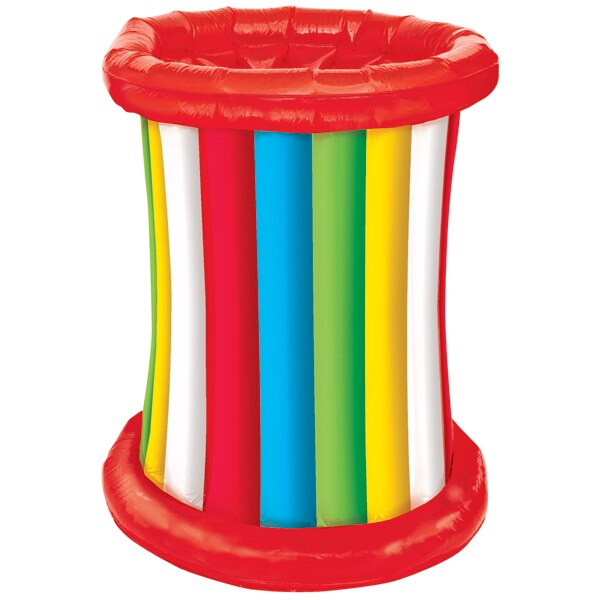 Striped Inflatable Cooler, decor, each
