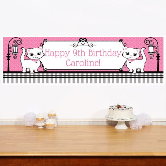 Birthday Direct's Paris Kitty Party Custom Banner