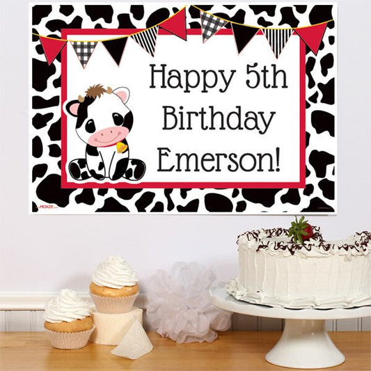 Birthday Direct's Cow Party Custom Sign