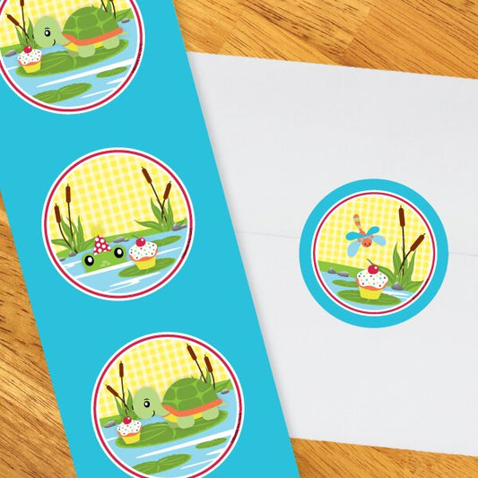Birthday Direct's Frog Party Circle Stickers