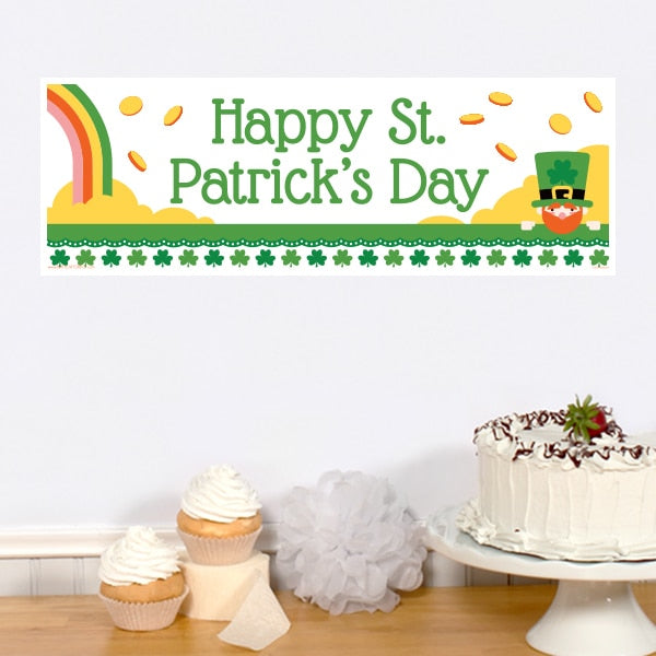 St. Patrick's Day Party Tiny Banner, 8.5x11 Printable PDF Digital Download by Birthday Direct