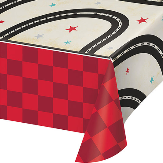 Vintage Race Car Paper Table Cover, 54 x 102 inch
