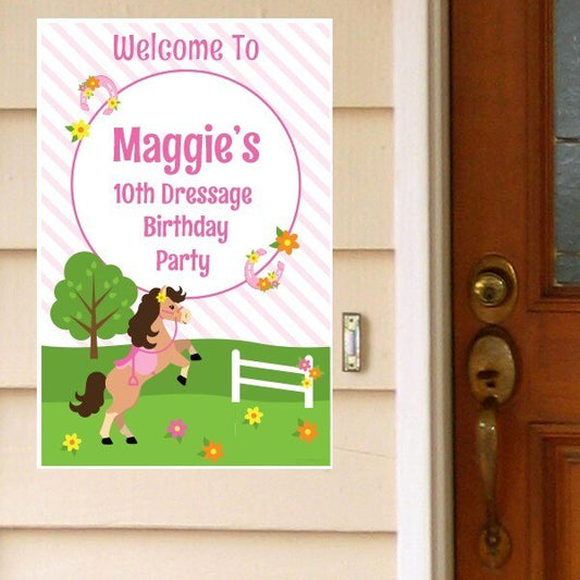 Birthday Direct's Playful Pony Party Custom Door Greeter