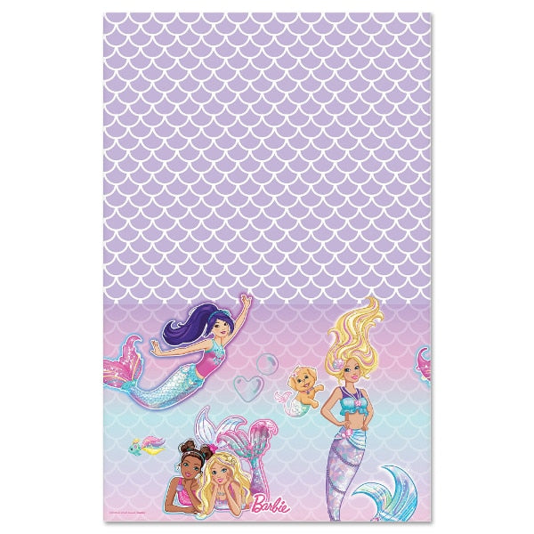 Mermaid Barbie Table Cover, 54 x 96 inch, each