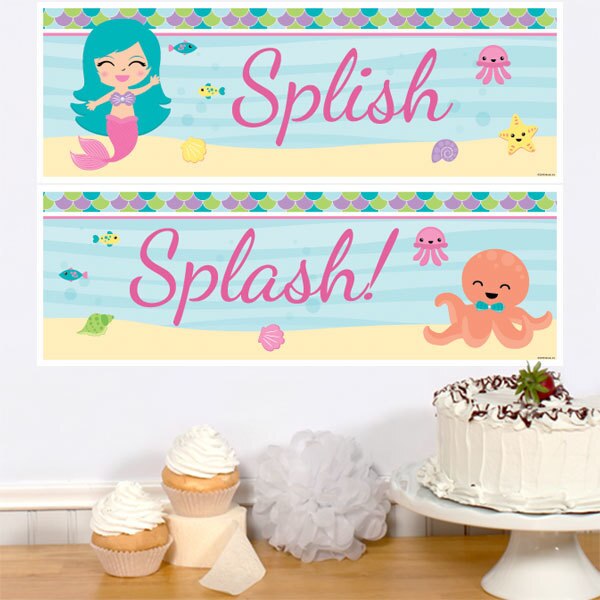 Birthday Direct's Little Mermaid Party Two Piece Banners