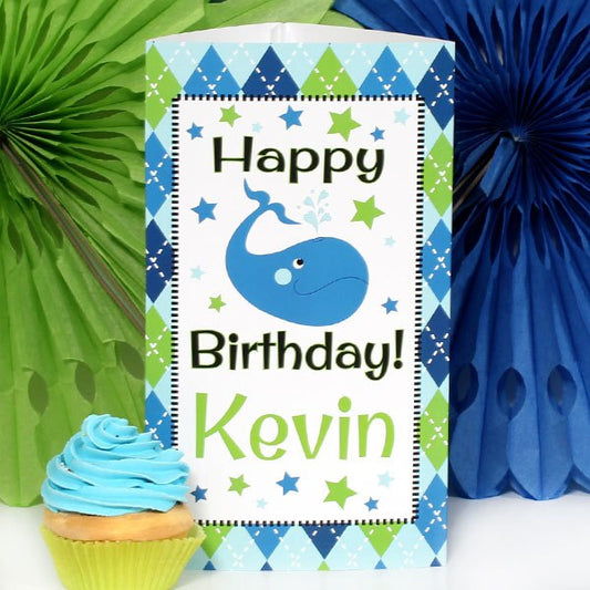 Birthday Direct's Ocean Preppy Blue Birthday Custom Centerpiece