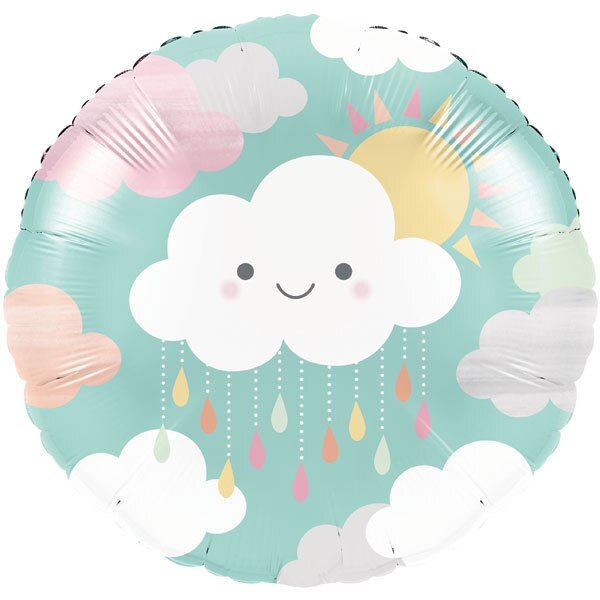Sunshine and Clouds Foil Balloon, 18 inch, each