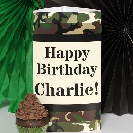 Birthday Direct's Camouflage Happy Birthday Custom Centerpiece
