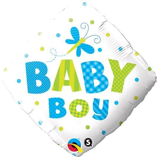 Baby Boy Dragonfly Foil Balloon, 18 inch, each