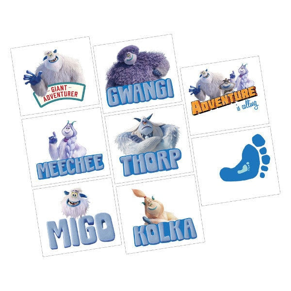Smallfoot Temporary Tattoos, set, 8 count