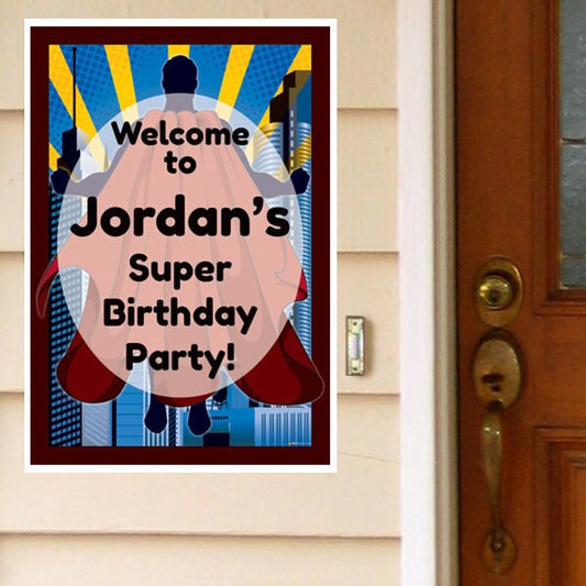 Birthday Direct's Crimson Cape Party Custom Door Greeter