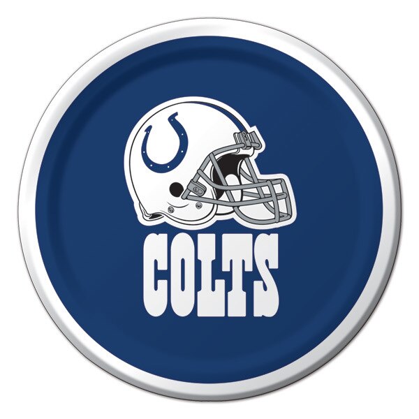 NFL Football Indianapolis Colts Dessert Plates, 7 inch, 8 count
