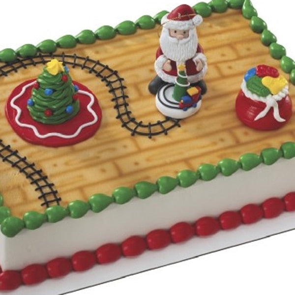 Christmas Santa With Train Cake Decorating Kit, decor, each