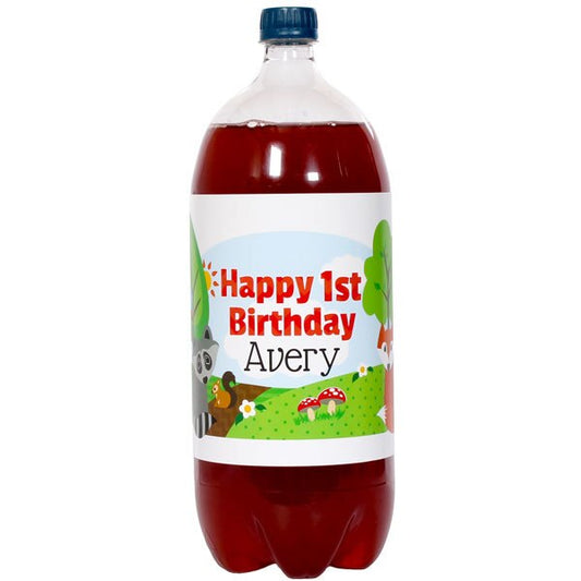 Birthday Direct's Woodland 1st Birthday Custom Bottle Labels