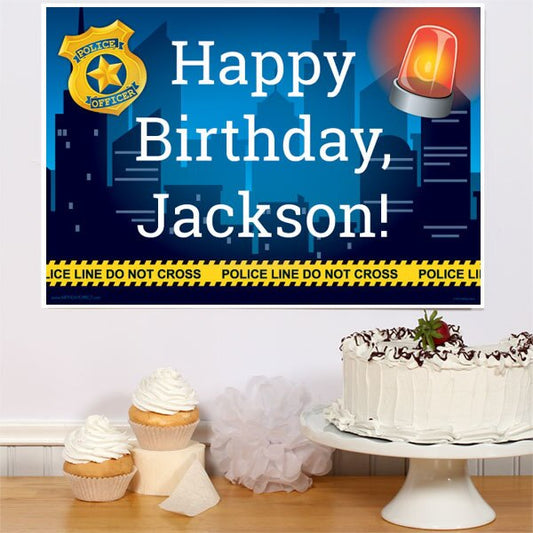Birthday Direct's Police Party Custom Sign