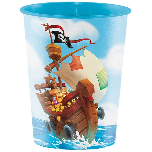 Pirate Treasure Plastic Favor Cups, 16 ounce, set of 6