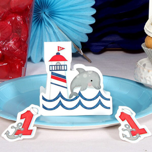 Birthday Direct's Nautical Dolphin 1st Birthday DIY Table Decoration