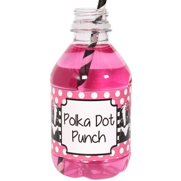 Birthday Direct's Little Skunk Party Pink Water Bottle Labels
