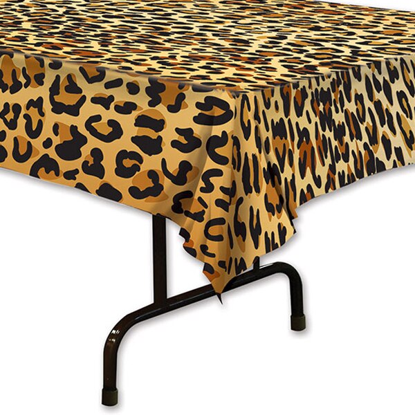 Leopard Print Table Cover, 54 x 108 inch