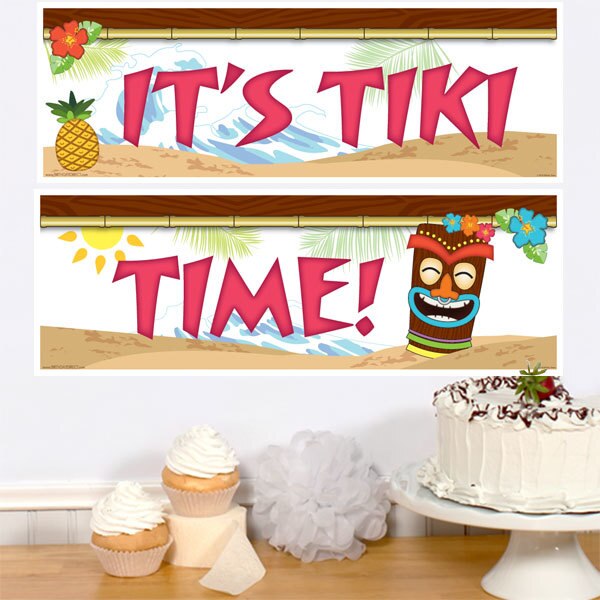 Birthday Direct's Tiki Tropic Party Two Piece Banners