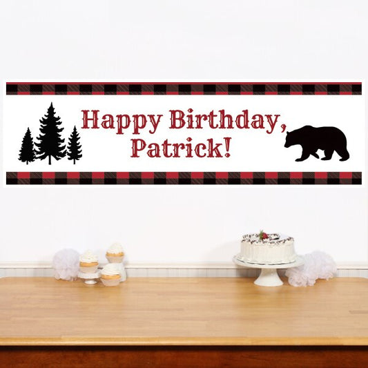 Birthday Direct's Buffalo Plaid Party Custom Banner
