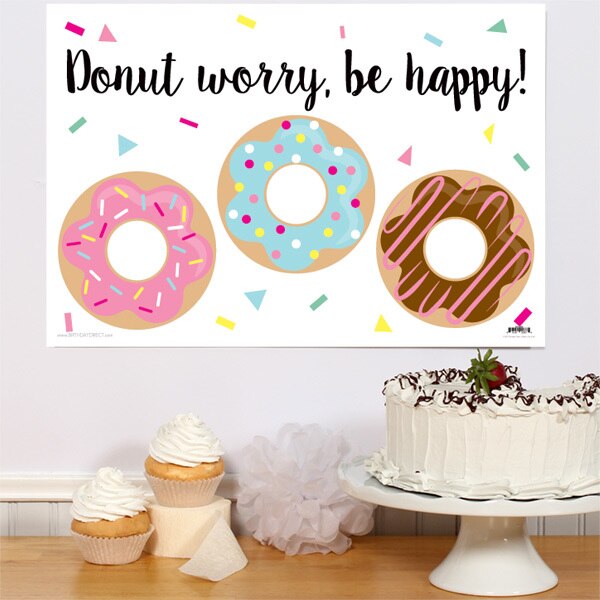 Donut Party Sign, 8.5x11 Printable PDF Digital Download by Birthday Direct