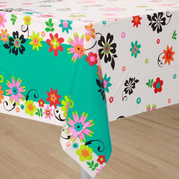 Hanami Flowers Table Cover, 54 x 84 inch, each