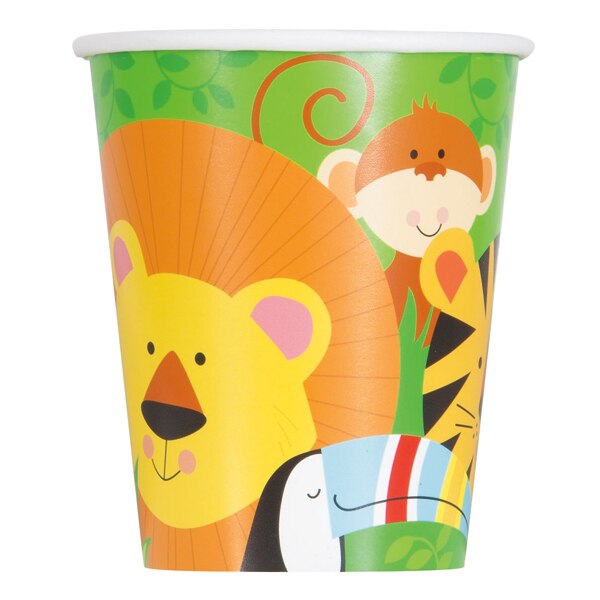 Jungle Safari Fun Cups, 9 ounce, 8 count