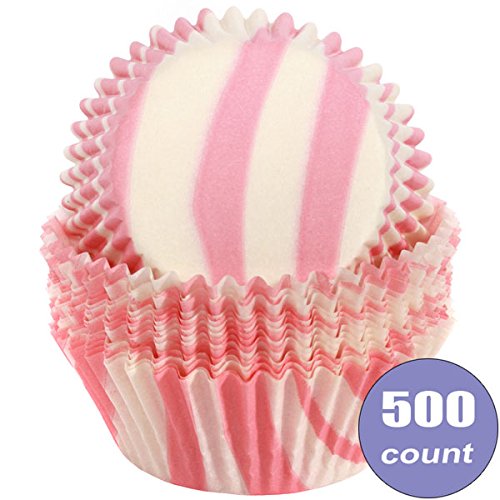 Cupcake Standard Size Greaseproof Paper Baking Cup Pink Zebra Print, standard, 500 count
