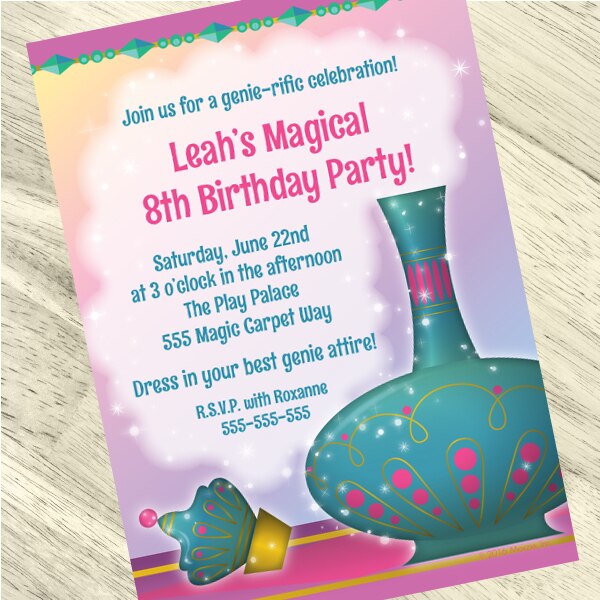 Birthday Direct's Genie Party Custom Invitations