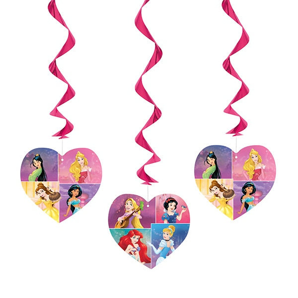 Disney Princess Dream Big Dangling Swirl Decorations, 26 inch, 3 count