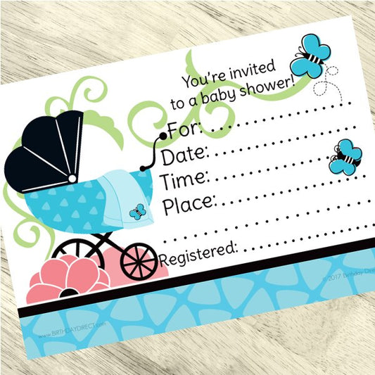 Birthday Direct's Butterfly Baby Shower Invitations