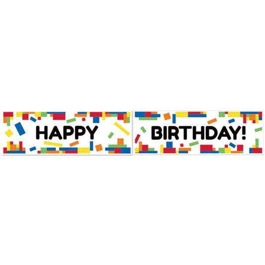 Birthday Direct's Lock Blocks Birthday Two Piece Banners