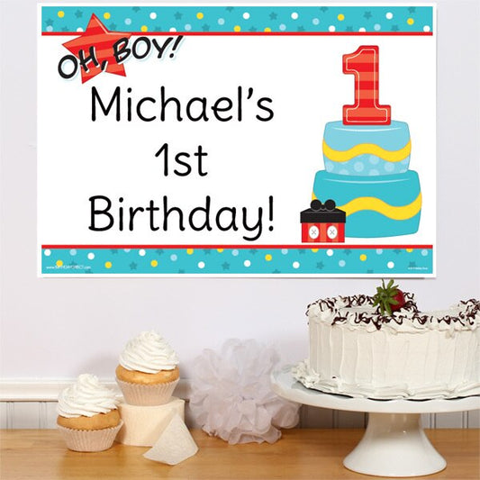 Birthday Direct's Oh Boy 1st Birthday Custom Sign