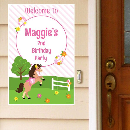 Birthday Direct's Little Pony 2nd Birthday Custom Door Greeter