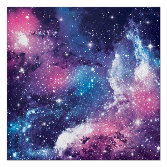 Galaxy Party Beverage Napkins, 5 inch fold, set of 16