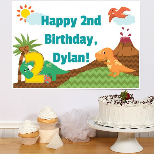 Birthday Direct's Little Dinosaur 2nd Birthday Custom Sign