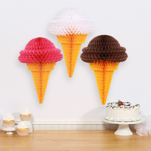 Tissue Ice Cream Cone, shipped assorted, 15.75 inch, each
