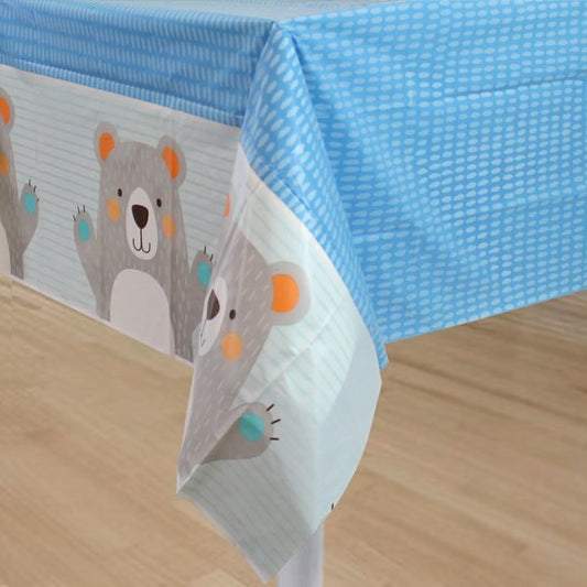Little Bear Party Table Cover, 54 x 102 inch, each