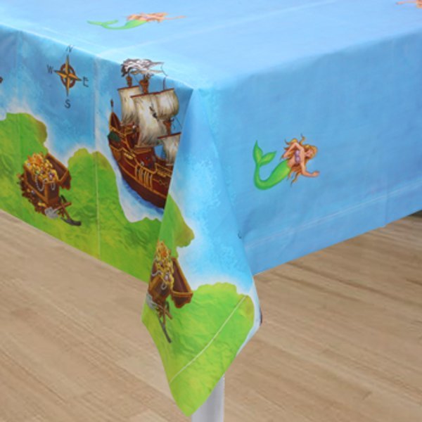 Pirate Buried Treasure Table Cover, 54 x 108 inch, each