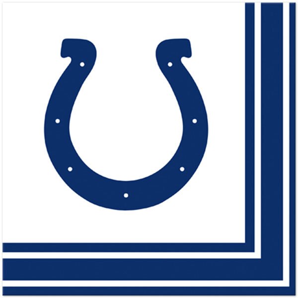 NFL Football Indianapolis Colts Party Lunch Napkins, 6.5 inch fold, set of 16
