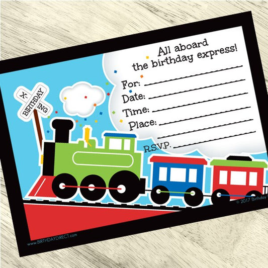 Birthday Direct's Little Train Party Invitations