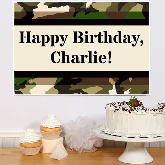 Birthday Direct's Camouflage Party Custom Sign