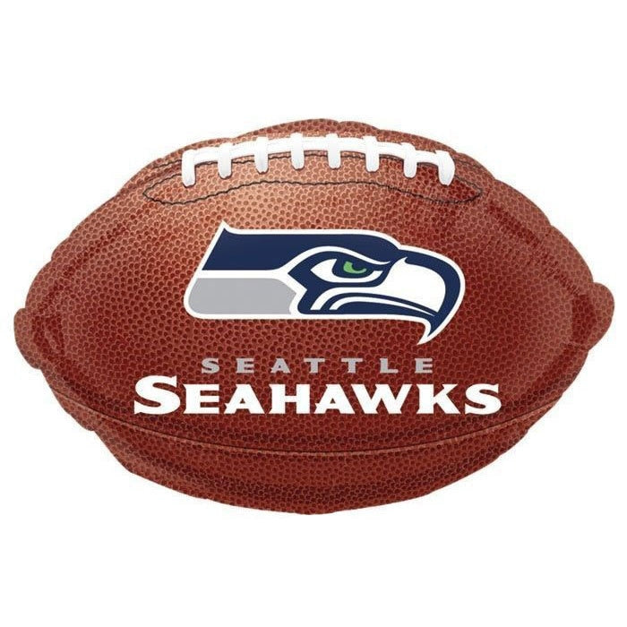 NFL Football Seattle Seahawks Football Foil Balloon, 18 inch, each