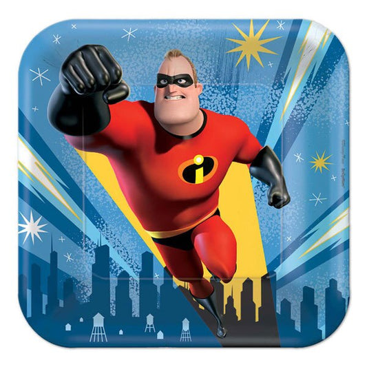 Incredibles 2 Dessert Plates, 7 inch, 8 count